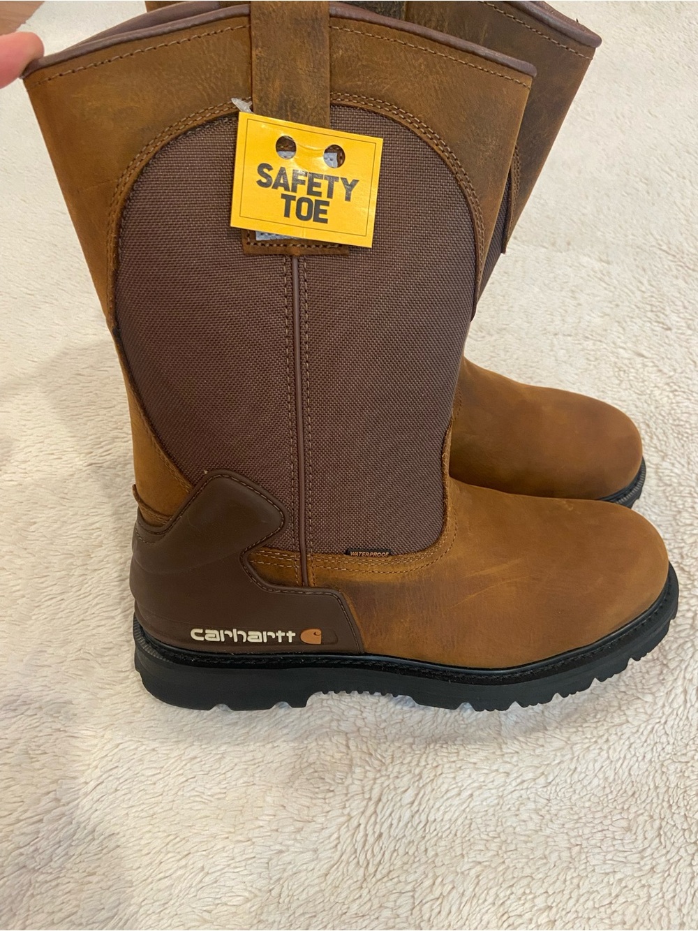 Carhartt Heritage Waterproof Steel Toe Wellington Work Boots Men’s 11 Wide - Picture 3 of 16